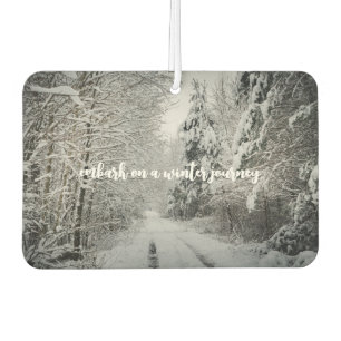 Winterreise durch das Wald Autolufterfrischer