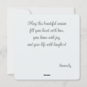 Winterreise durch das Wald Feiertagskarte (Rückseite)