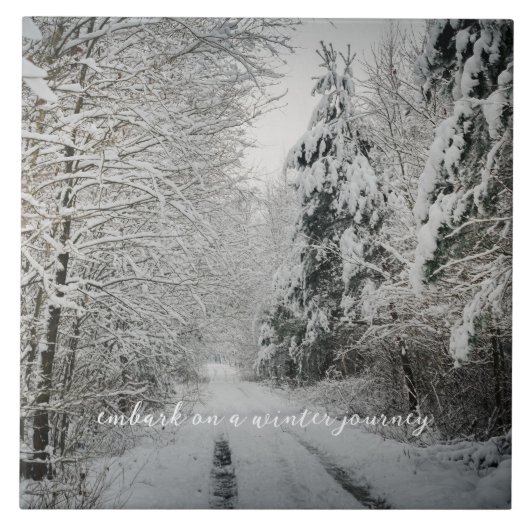 Winterreise durch das Wald Fliese (Vorderseite)