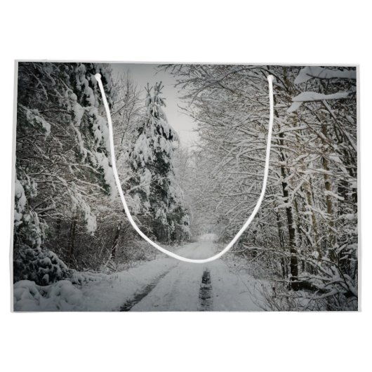 Winterreise durch das Wald Große Geschenktüte (Rückseite)