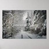 Winterreise durch das Wald Poster (Vorne)