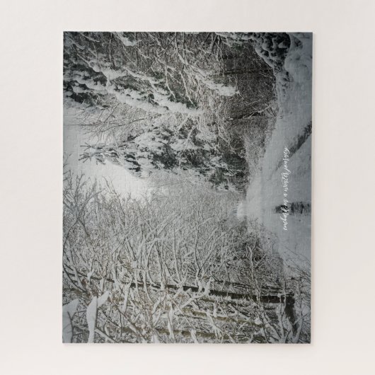 Winterreise durch das Wald Puzzle (Vertikal)