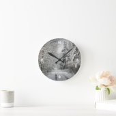 Winterreise durch das Wald Runde Wanduhr (Zuhause)