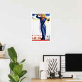 Winterreise in Österreich Skisport Poster (Heimbüro)