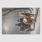 Winterreise mit Pferd Gezeichnet Beförderung - Ent Seidenpapier (Vorderseite)