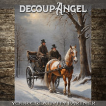 Winterreise mit Pferd Gezeichnet Beförderung - Ent