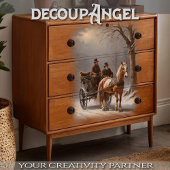 Winterreise mit Pferd Gezeichnet Beförderung - Ent Seidenpapier