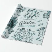 Winterreisebild Geschenkpapier (Ungerollt)
