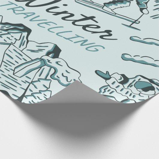 Winterreisebild Geschenkpapier (Ecke)