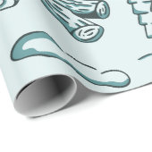 Winterreisebild Geschenkpapier (Rolleneckpunkt)