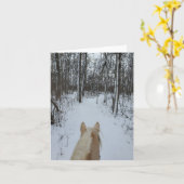 Winterreiten Karte (Gelbe Blume)