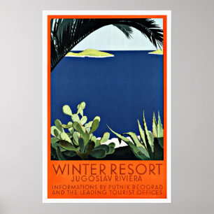 Winterresort Vintage Reise Poster