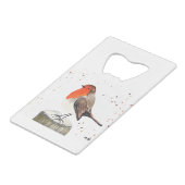 Winterrobin Geldbeutel Flaschenöffner (Rückseite Schrägansicht)