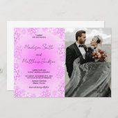 Winterrosa-Schnee Hochzeitseinladungen mit Foto Einladung (Vorne/Hinten)