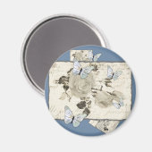 Winterrose Magnet (Vorderseite/Rückseite)