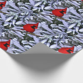 Winterroter Kardinal Geschenkpapier (Ecke)