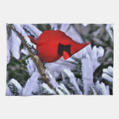 Winterroter Kardinal Geschirrtuch (Horizontal)