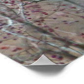 Winterroter Kardinal im Weinberge Tree Poster (Ecke)