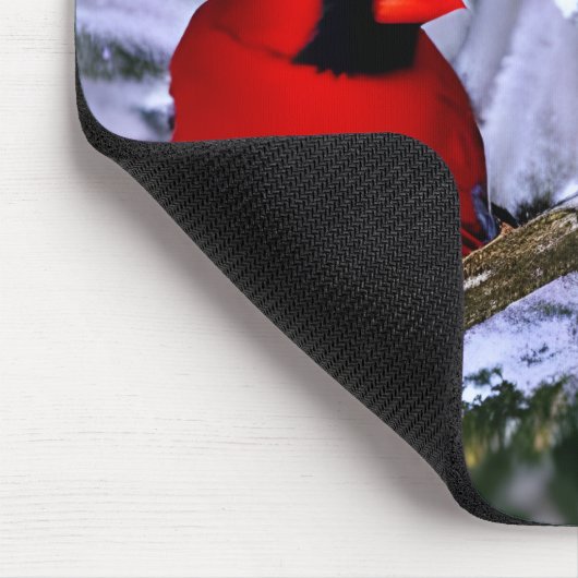Winterroter Kardinal Mousepad (Ecke)
