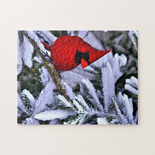 Winterroter Kardinal Puzzle (Horizontal)