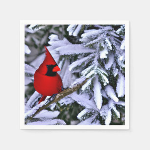 Winterroter Kardinal Serviette