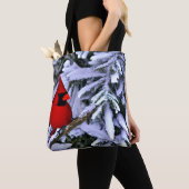 Winterroter Kardinal Tasche (Von Nahem)