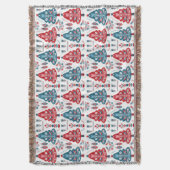 Winterroter Skandinavischer Weihnachtsbaum Decke (Vorderseite Vertikal)