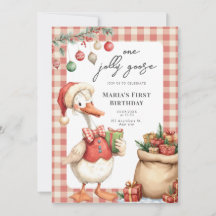 Winterroter Weihnachten Silly Goose 1. Geburtstag