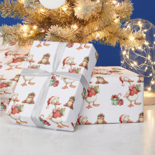 Winterroter Weihnachten Silly Goose 1. Geburtstag Geschenkpapier