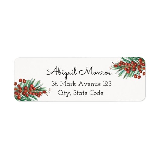 Winterrowan Beeren Weihnachtsfeierliche Rücksendea (Vorne)