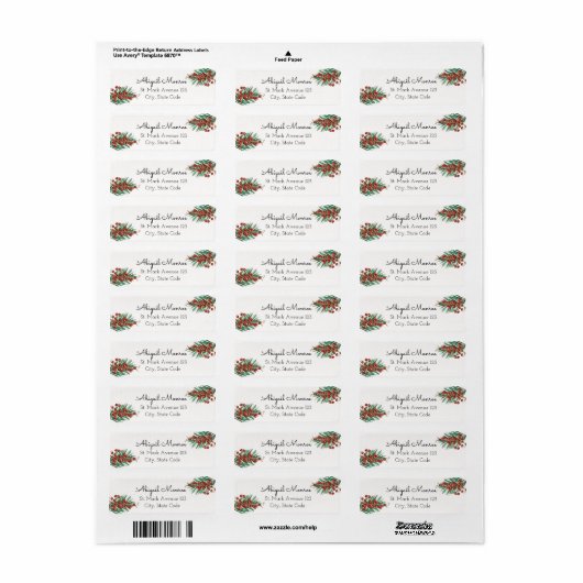 Winterrowan Beeren Weihnachtsfeierliche Rücksendea (Vorne)