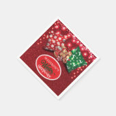 Winterruhe Personalisierter Glitzer Serviette (Ecke)