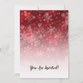 Winterruhestand Party Holiday Sparkone Rot Einladung (Rückseite)