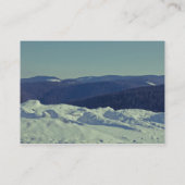 Winterrumänelandschaft Visitenkarte (Rückseite)
