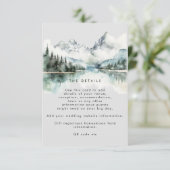 Winterrustikale Hochzeit Informationen Begleitkarte (Stehend Vorderseite)