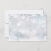 Winterrustikale Hochzeit mit floraler Elegant RSVP Karte (Rückseite)