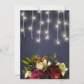 Winterrustikale Saitenlichter marineburtige burgun Save The Date (Rückseite)