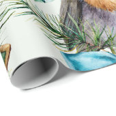 Winterrustikale Weihnachtsferien Inspirierte Natur Geschenkpapier (Rolleneckpunkt)