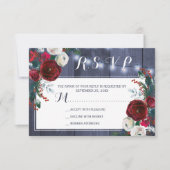 Winterrustikaler marokkanischer Blumenchor RSVP Karte (Vorderseite)