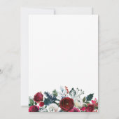 Winterrustikales Blumenhaus wärmendes Weihnachtsfe Einladung (Rückseite)