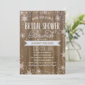 Winterrustikales Brautparty Einladung (Stehend Vorderseite)