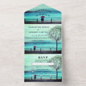 Winterrustikales Waldkuchen-Land - alles in einem All In One Einladung (Innen Boden)