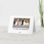 Winterrutsche Feiertagskarte (Rückseite)