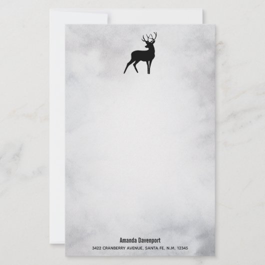 Winterrutsche Rustikales graues Wasser Briefpapier (Vorderseite)