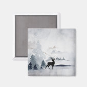 Winterrutsche Rustikales graues Wasser Magnet (Vorderseite/Rückseite)