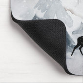 Winterrutsche Rustikales graues Wasser Mousepad (Ecke)