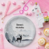 Winterrutsche Rustikales graues Wasser Pappteller (Party)