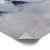 Winterrutsche Rustikales graues Wasser Poster (Ecke)