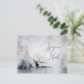 Winterrutsche Rustikales graues Wasser Postkarte (Stehend Vorderseite)