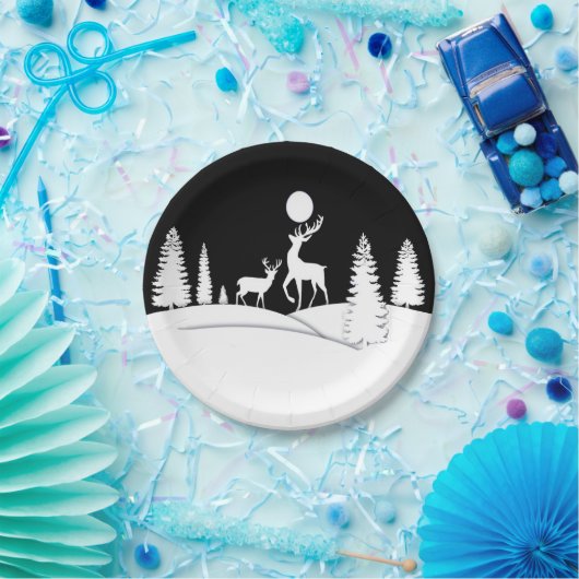 Winterrutscher Pappteller (Party)